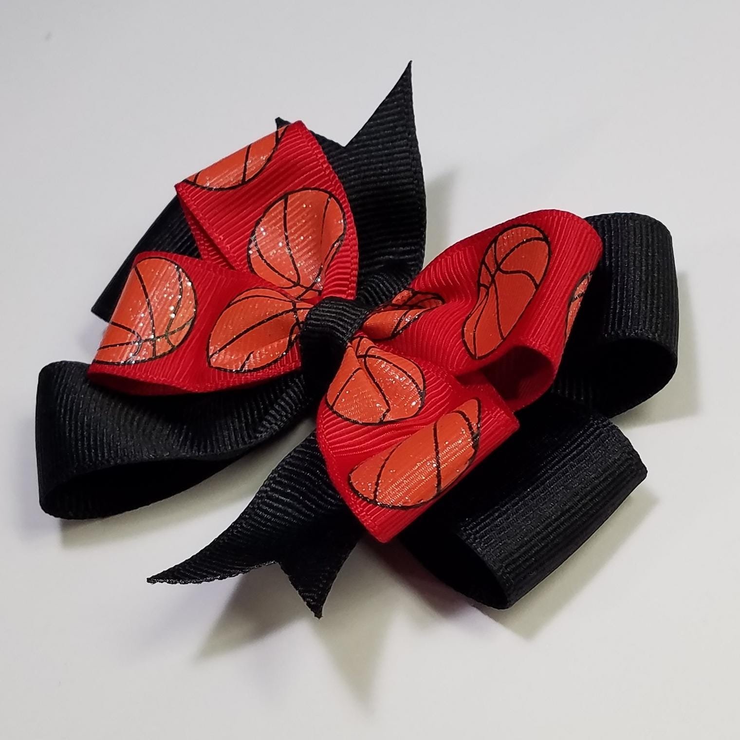 3.5" Basketball Glitter Red