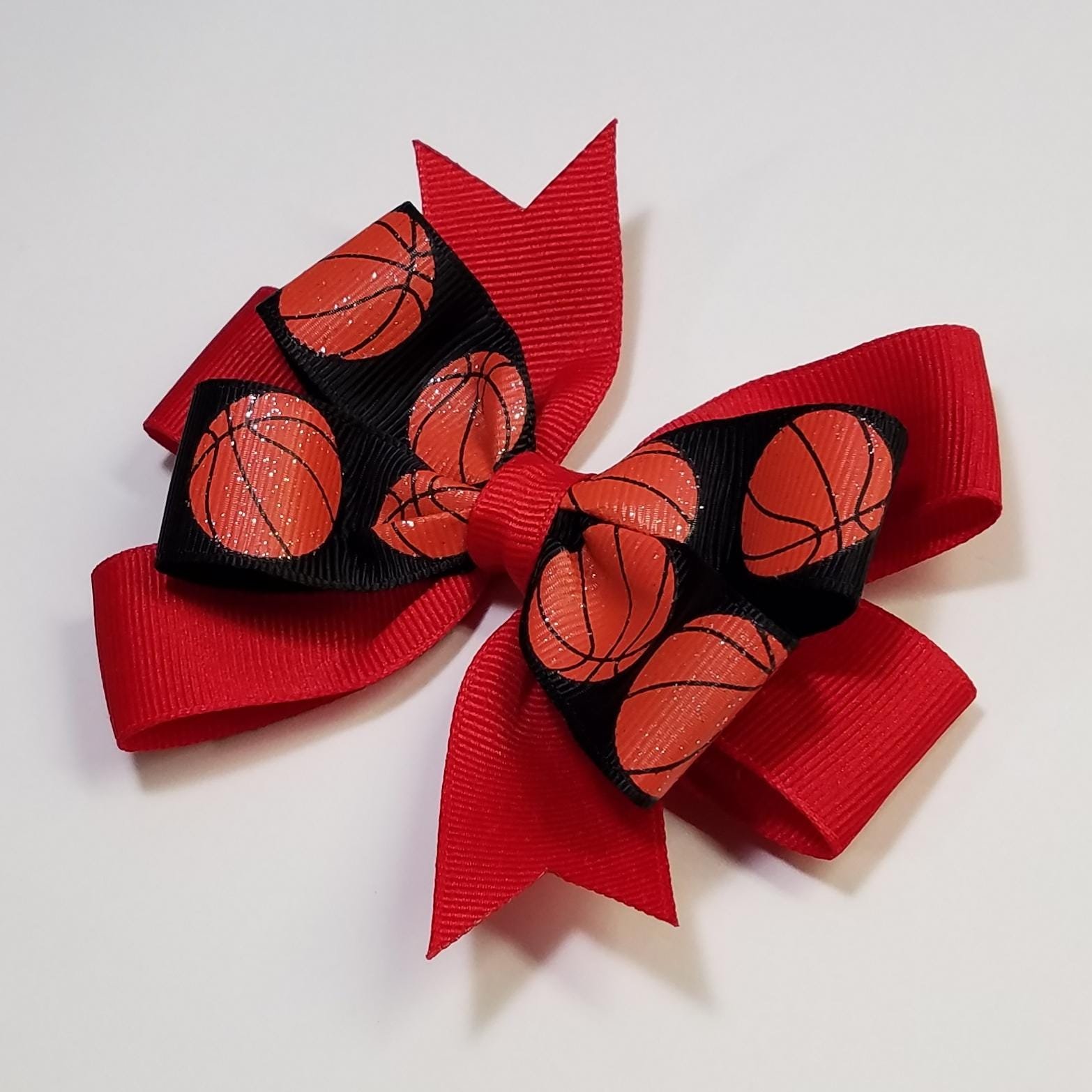 3.5" Basketball Glitter Black