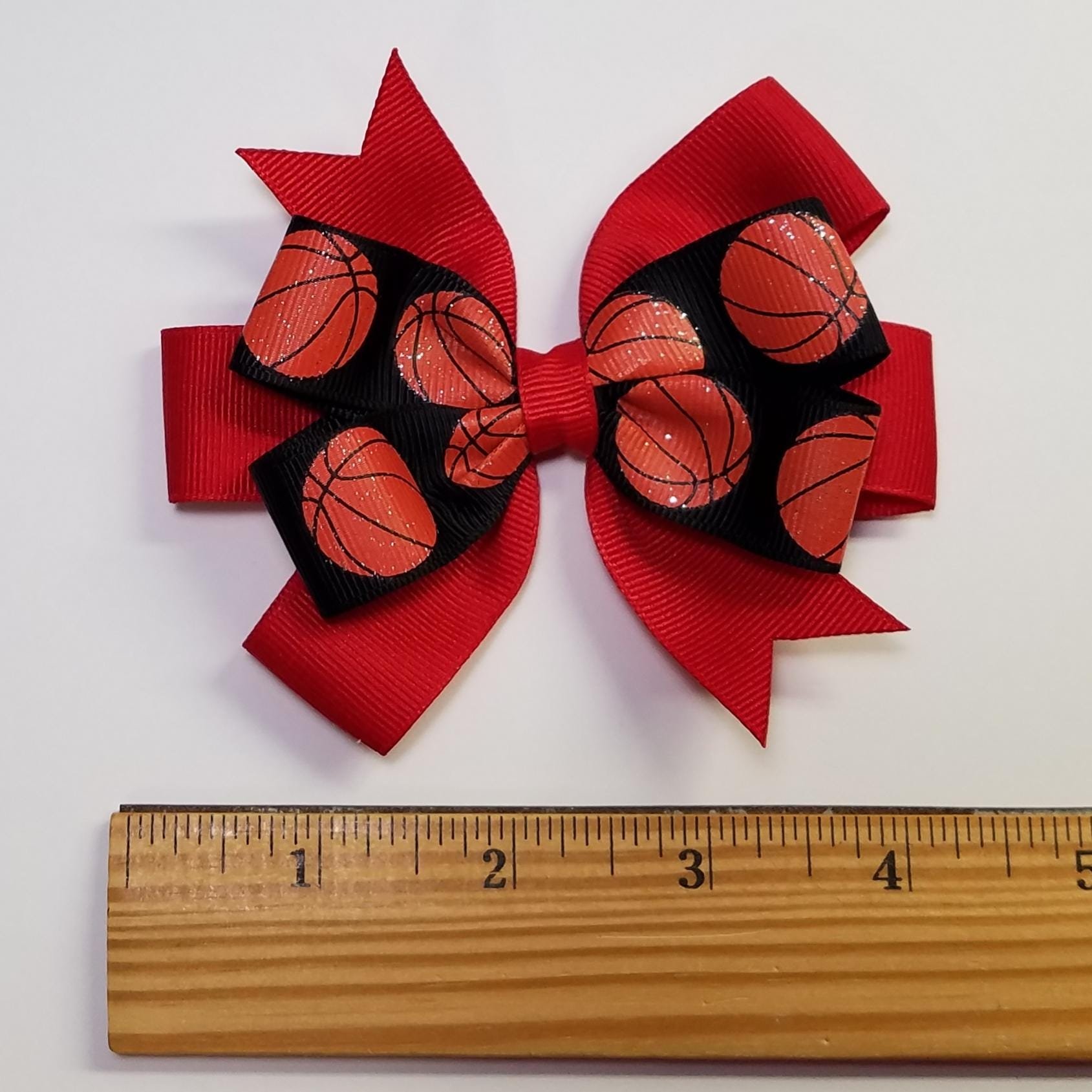 3.5" Basketball Glitter Black