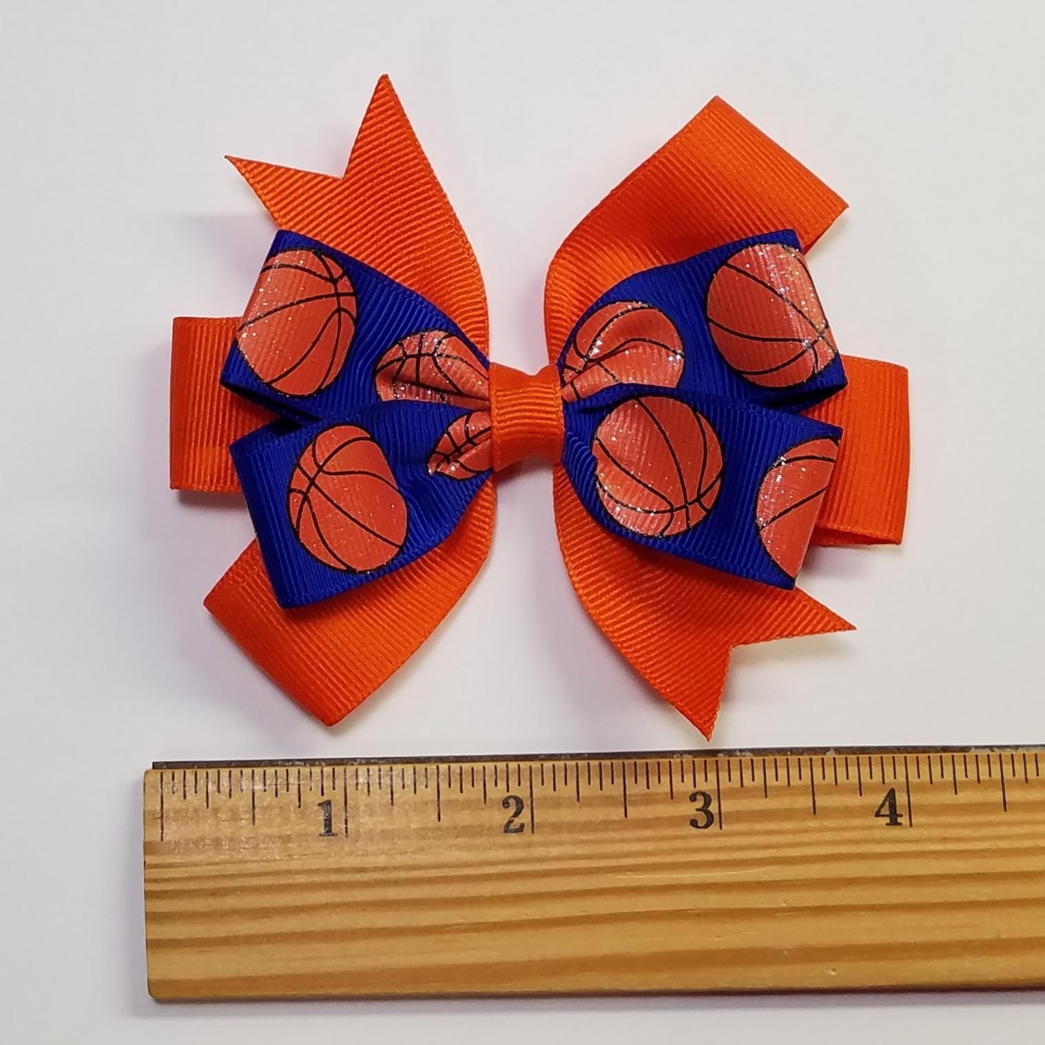3.5" Basketball Glitter Blue