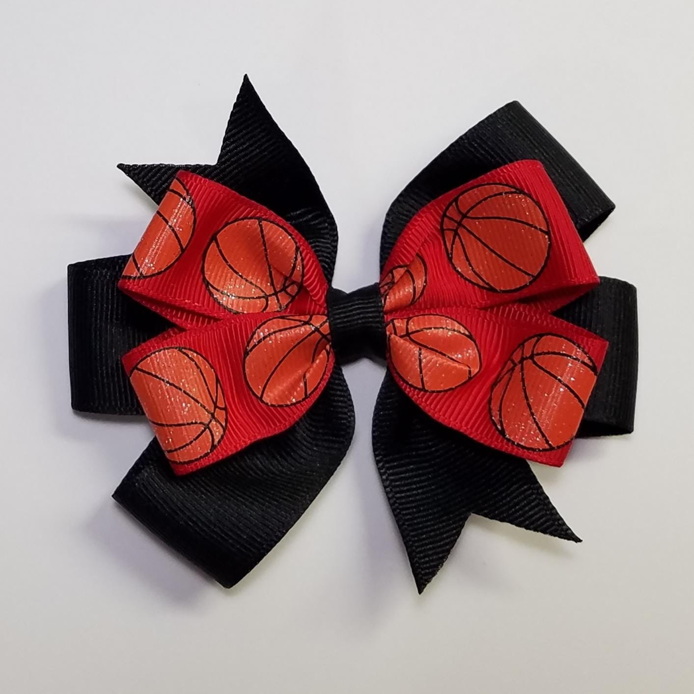 3.5" Basketball Glitter Red