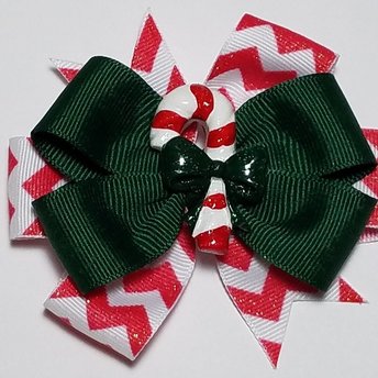 3.5" Candy Cane Glitter 