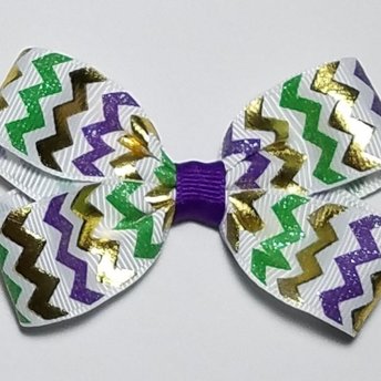 3" Mardi Gras Chevron