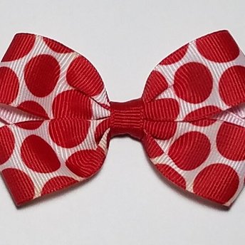 3" Red Polka Dot 