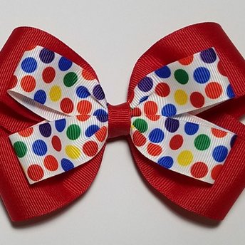 5" Rainbow Polka Dot 