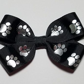 3" Metallic Silver Paw Print 