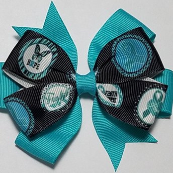 3.5" Ovarian Cancer Teal Awareness
