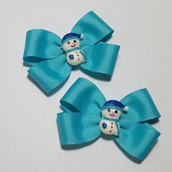 3" Snowman Pigtail Set