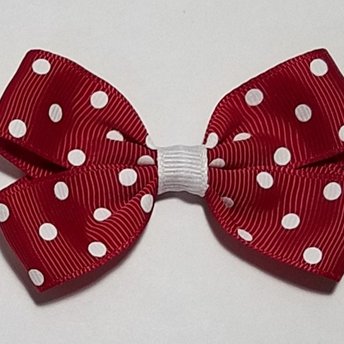 3" Cranberry Red Polka Dot 