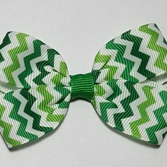 3" Green Chevron Stripe 
