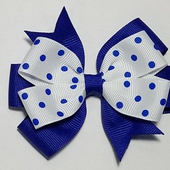 3.5" Royal Blue Polka Dot 