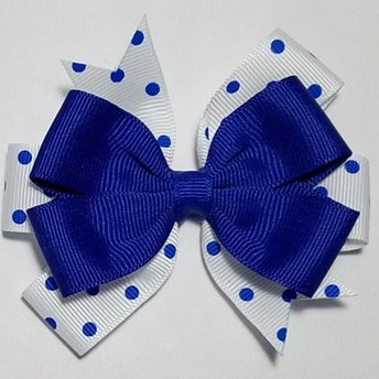 3.5" Royal Blue Polka Dot 