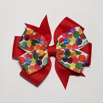 3.5" Rainbow Polka Dot 