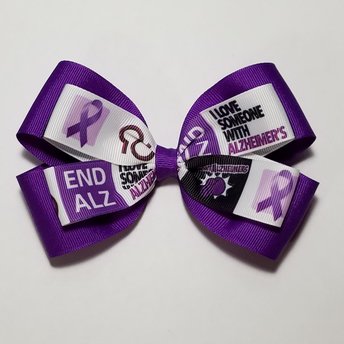 5" Alzheimer Awareness Ribbon 