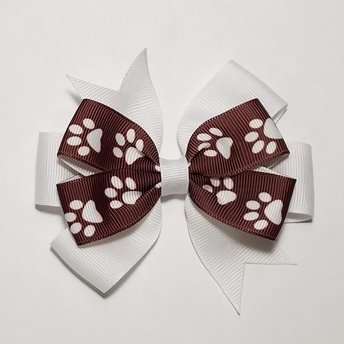 3.5" Maroon White Paw Print