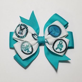 3.5" Ovarian Cancer Teal 