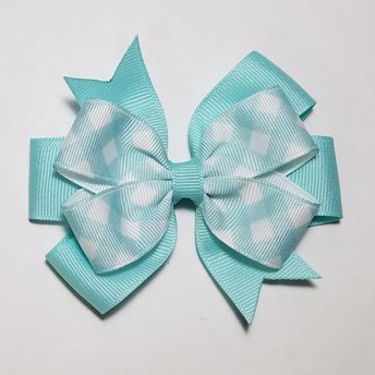 3.5" Aqua Gingham 