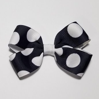 3" Black White Polka Dot 