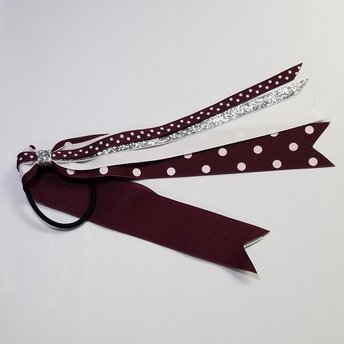 Maroon White Polka Dot 