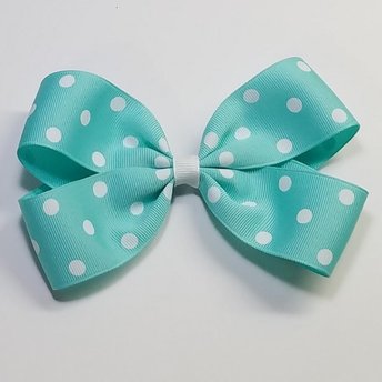 5" Aqua Polka Dot 