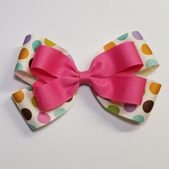 5" Rainbow Polka Dot 