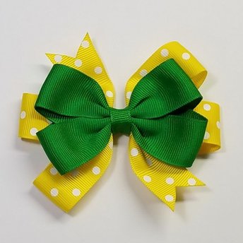 3.5" Green Yellow Polka Dot Team Sport School