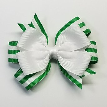 3.5" Emerald Green White Stripe 