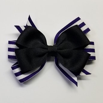 3.5" Black Regal Purple Stripe