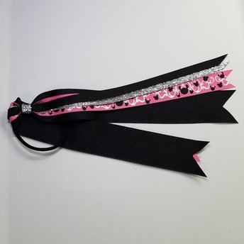 Pink Black Metallic Foil Swirl
