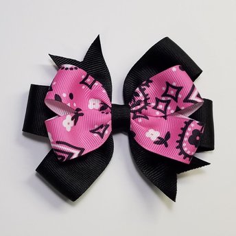 3.5" Bandana Hot Pink Black
