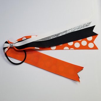 Black Orange Polka Dot