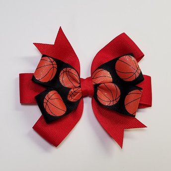 3.5" Basketball Glitter Black